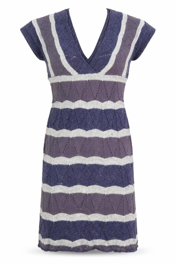 Grey Chevron Knit Sleeveless Women's Dress Size 6
