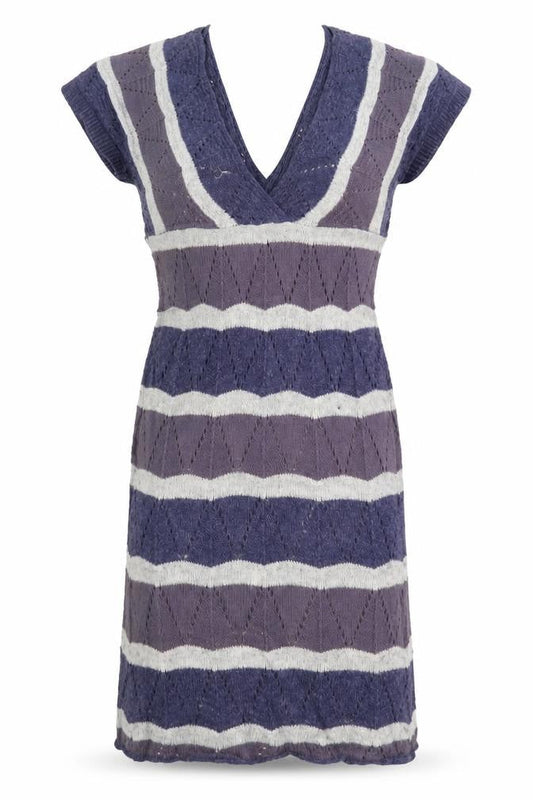 Grey Chevron Knit Sleeveless Women's Dress Size 6