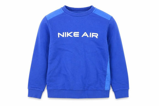 Front view of Nike boys’ blue pullover sweatshirt s with logo