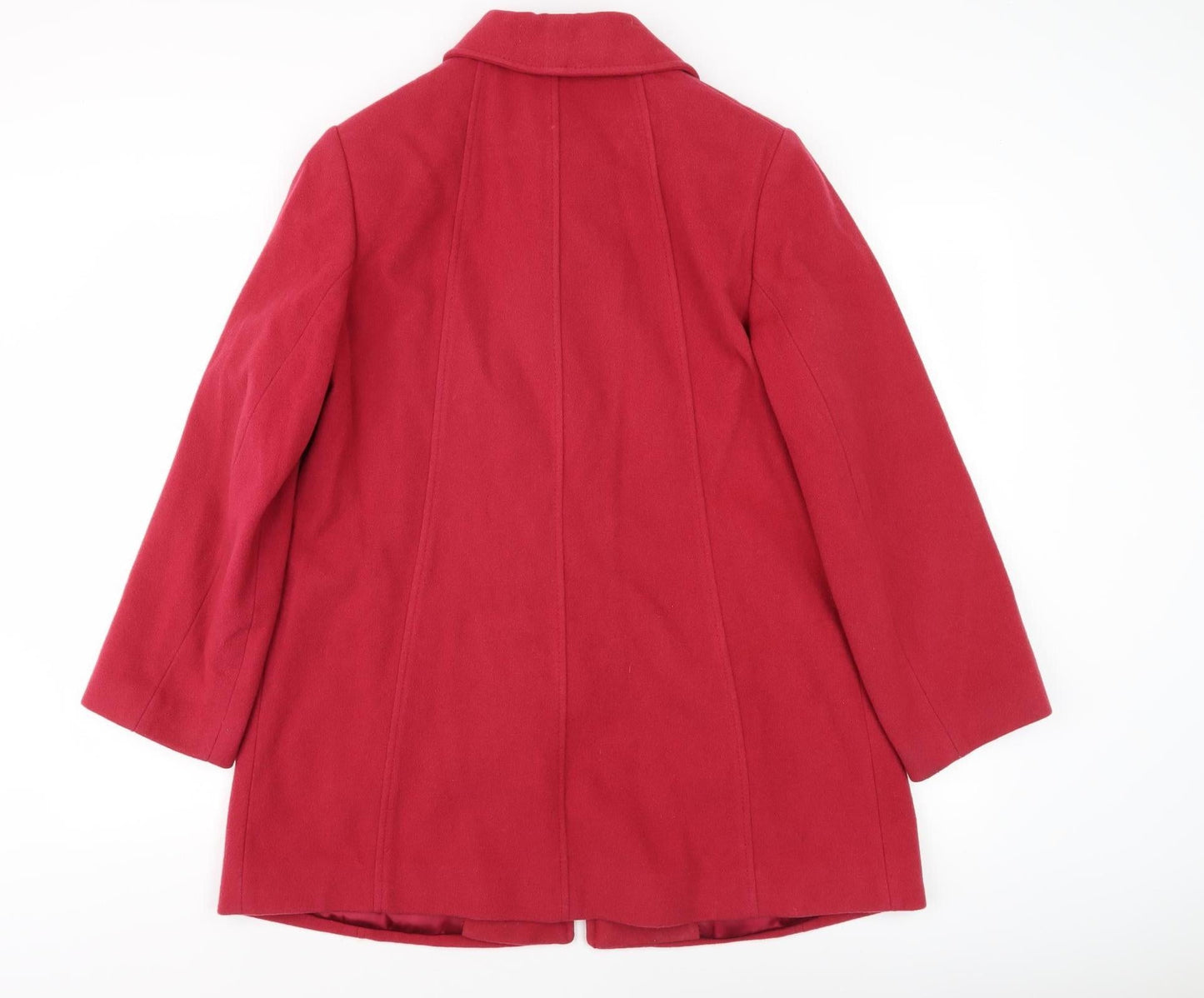 Eastex Women's Red Mid-Length Wool Coat Size 10