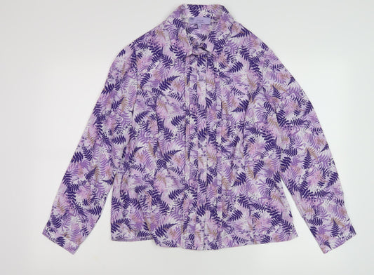 Honor Millburn Women's Floral Button-Up Shirt Size 12