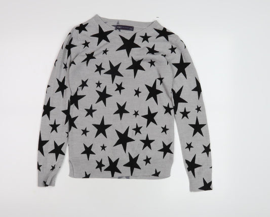 Marks and Spencer Women's Grey Star Jumper Size 6
