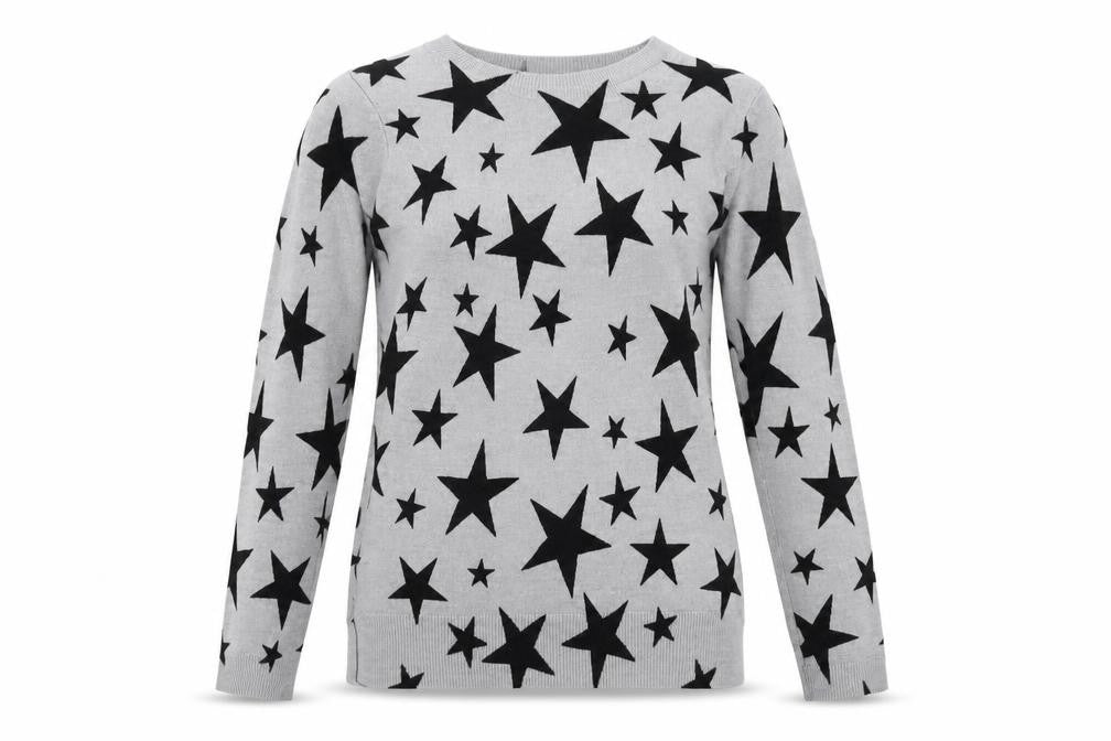 Marks & Spencer Women's Grey Star Jumper Size 6