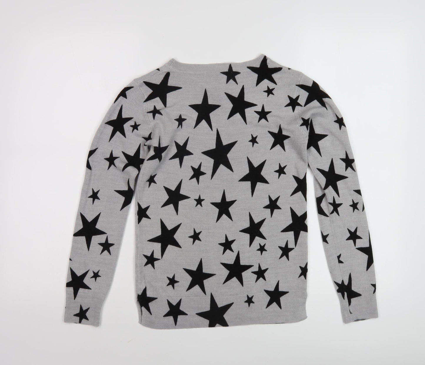 Marks and Spencer Women's Grey Star Jumper Size 6
