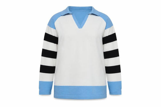 Olsen Women's Blue Striped Jumper, Size 12