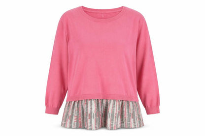 Next Women's Pink Geometric Regular Fit Jumper, Size 12