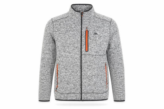 Front view of Trespass Men's Grey Flecked XL Jacket, Zipped Pockets