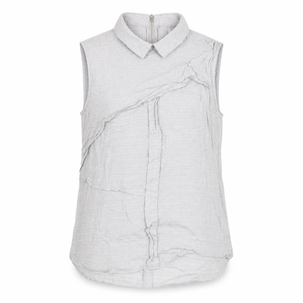 River Island Women's Grey Sleeveless Blouse UK 14