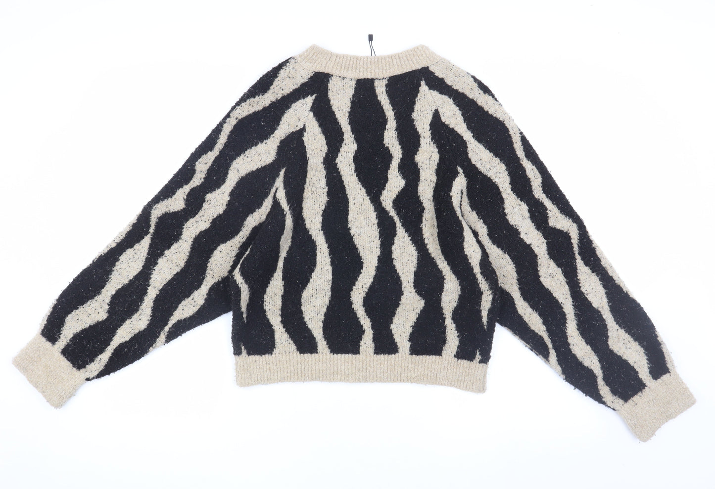 MNG Women's Multicoloured Animal Print Pullover Jumper Size 8