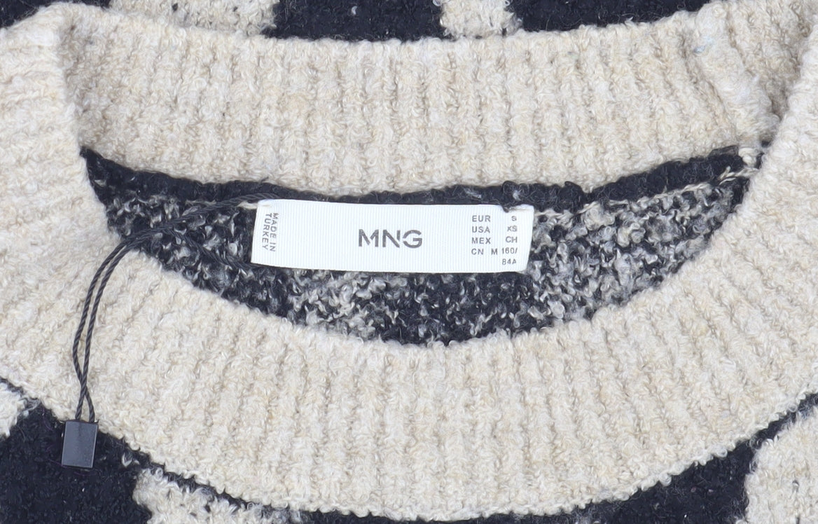 MNG Women's Multicoloured Animal Print Pullover Jumper Size 8