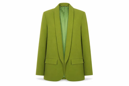 Boohoo Women's Green Long Sleeve Blazer - Size 8