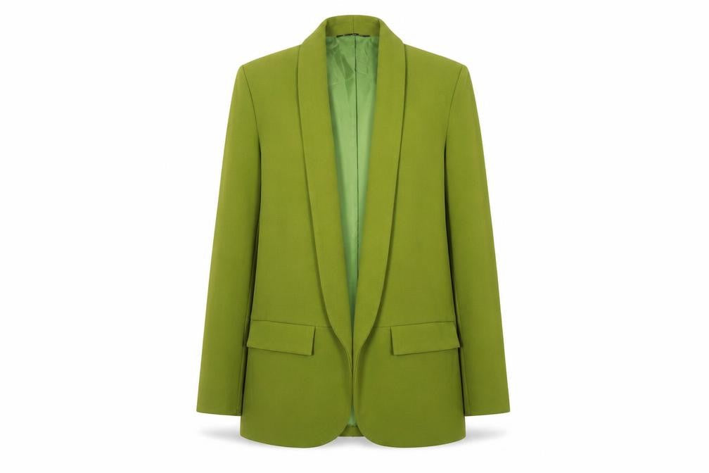 Boohoo Women's Green Long Sleeve Blazer - Size 8