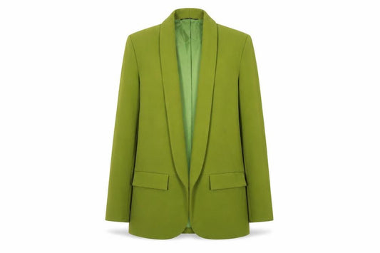 Boohoo Women's Green Long Sleeve Blazer - Size 8