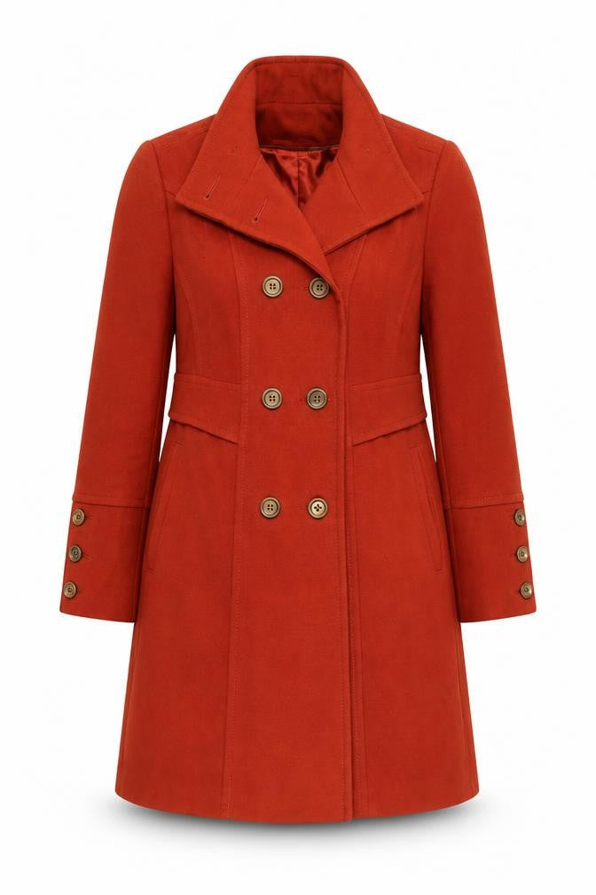 Wallis Women Red Overcoat Size 14 Classic Style
