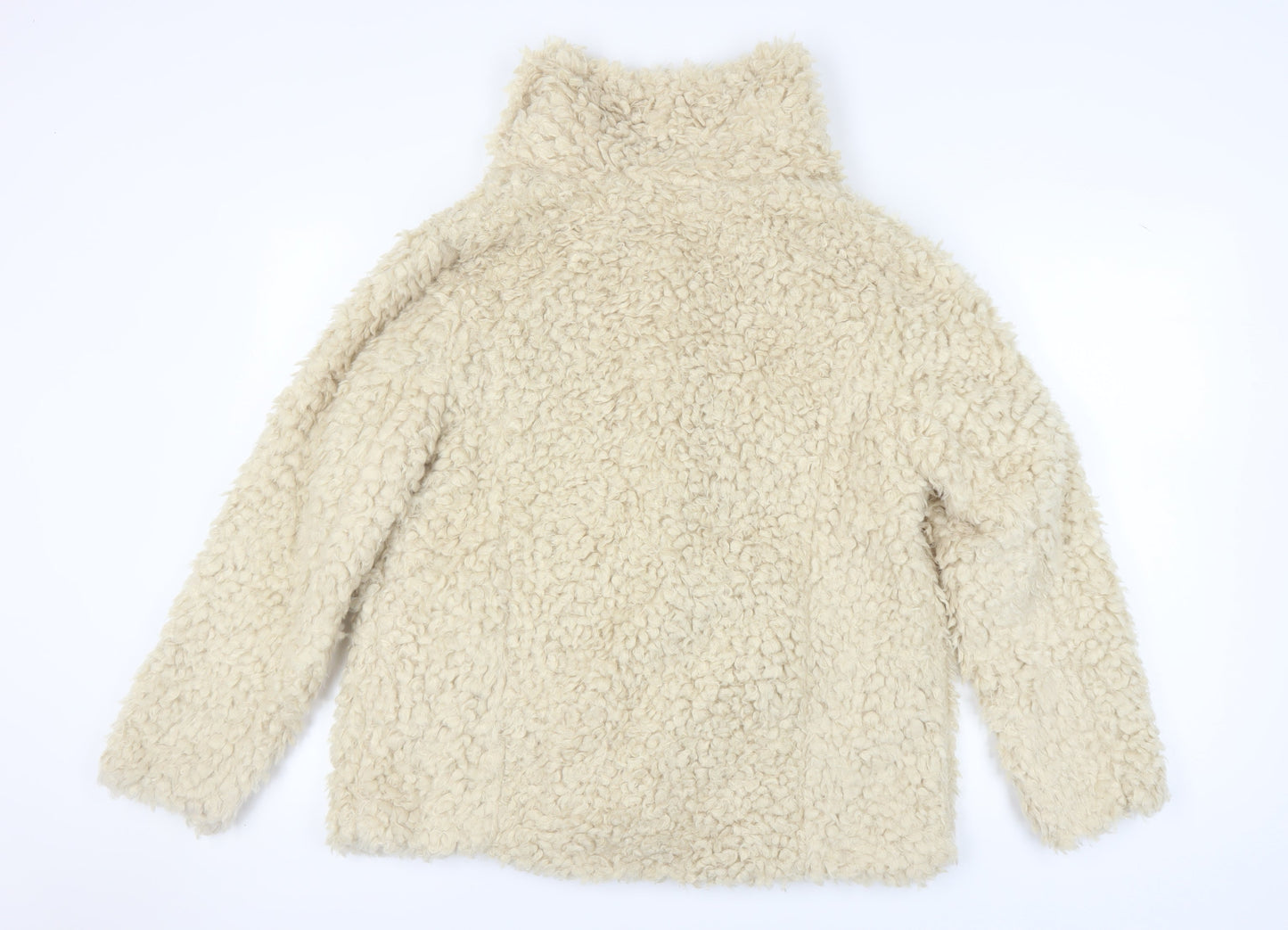 H&M Women's Beige Mid-Length Coat - Size M