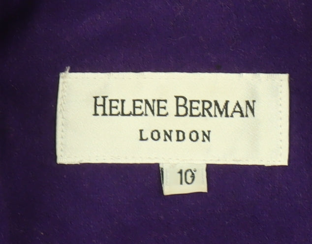 Helene Berman Women's Purple Overcoat Size 10