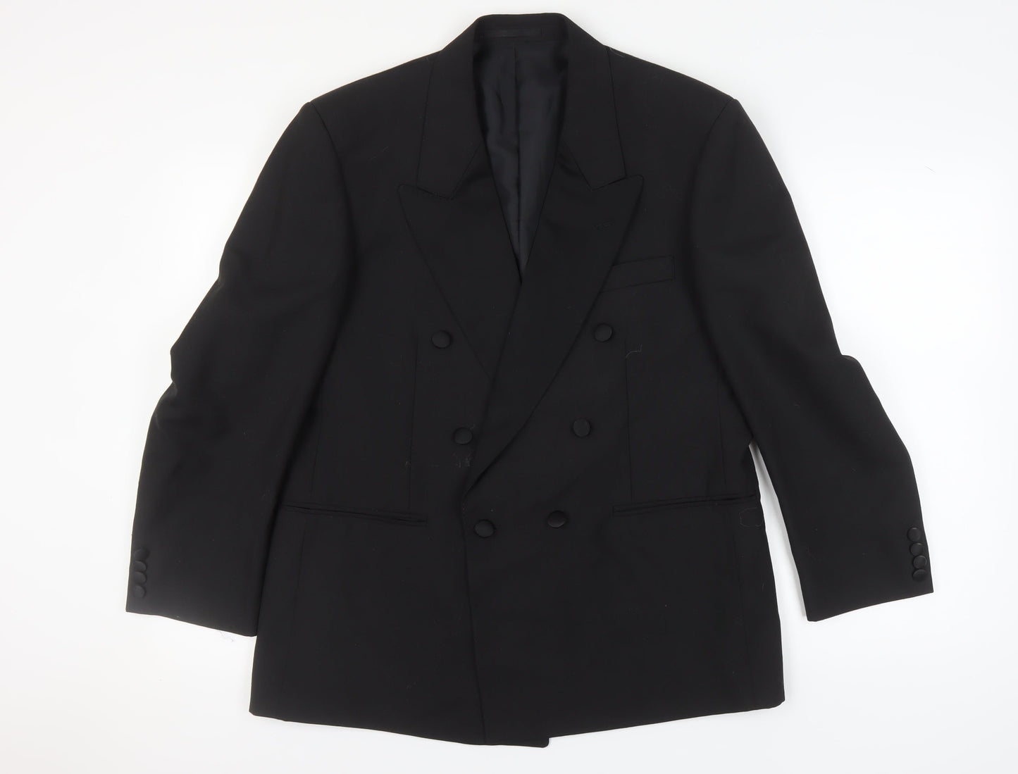 First Avenue Men's Black Double-Breasted Tuxedo Jacket 42S