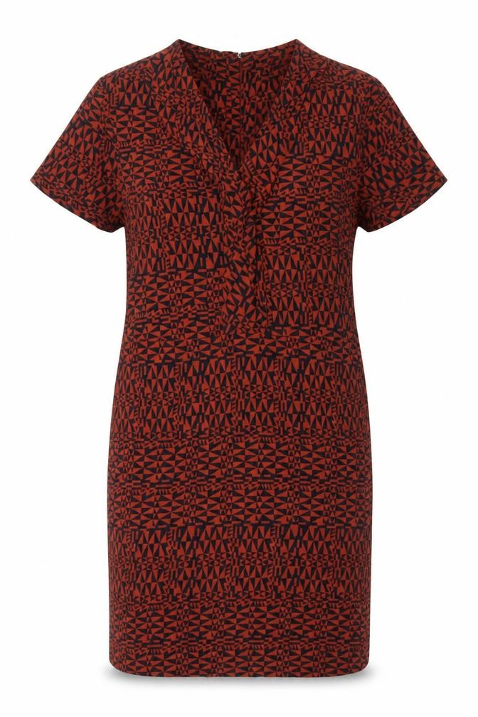 White Stuff Women's Red Geometric Dress Size 10