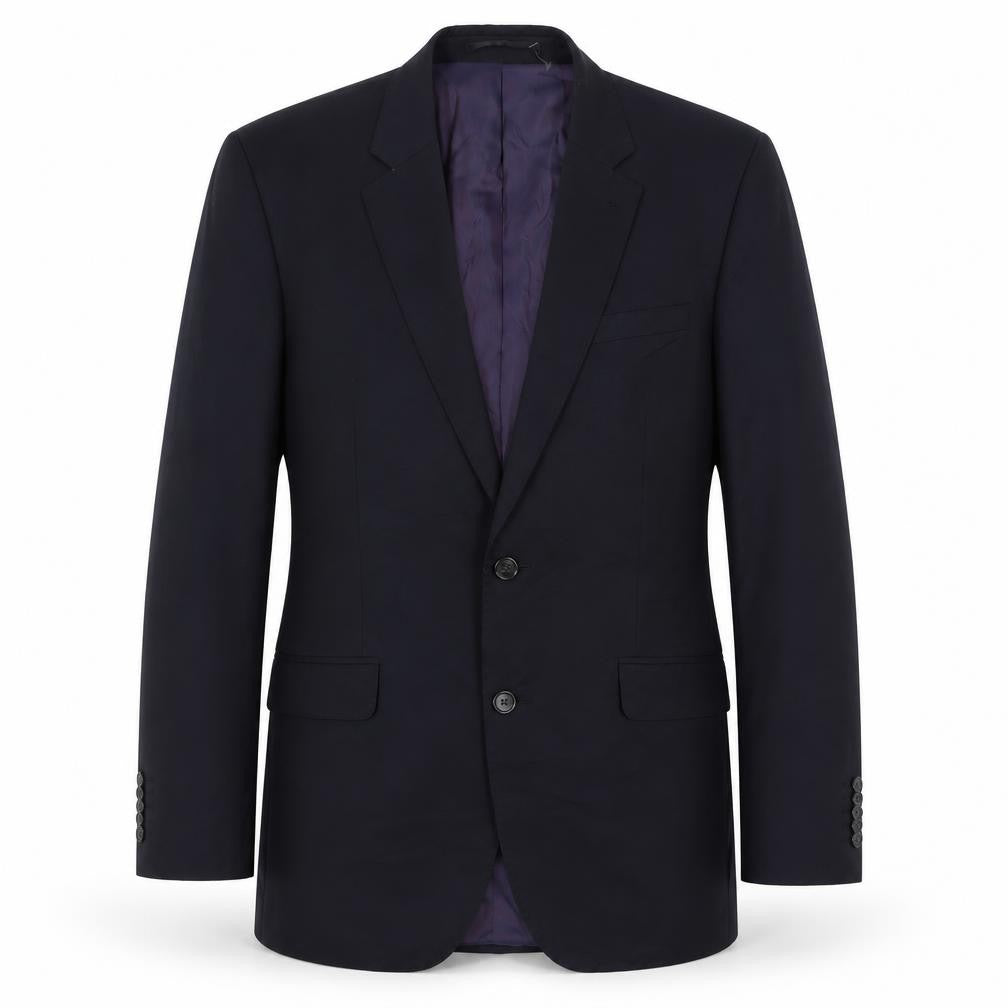 T.M. Lewin Men's Blue Regular Fit Wool Blazer 40R