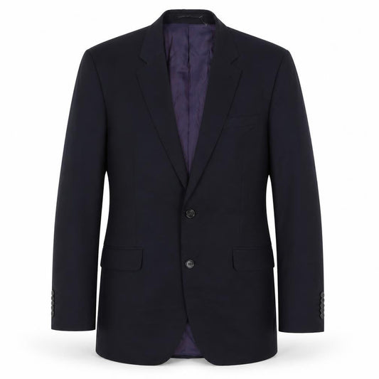 T.M. Lewin Men's Blue Regular Fit Wool Blazer 40R