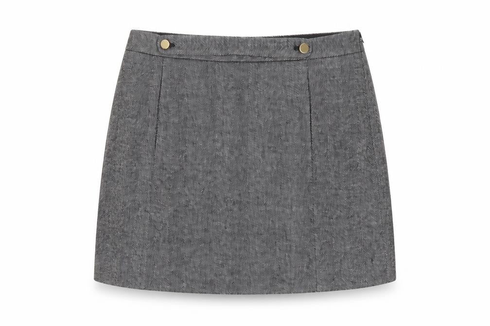 Banana Republic Women Grey Knee Length Skirt Size 6