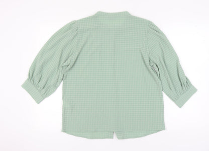 Back view of Jacqueline de Yong Green Blouse, size 12, Women's