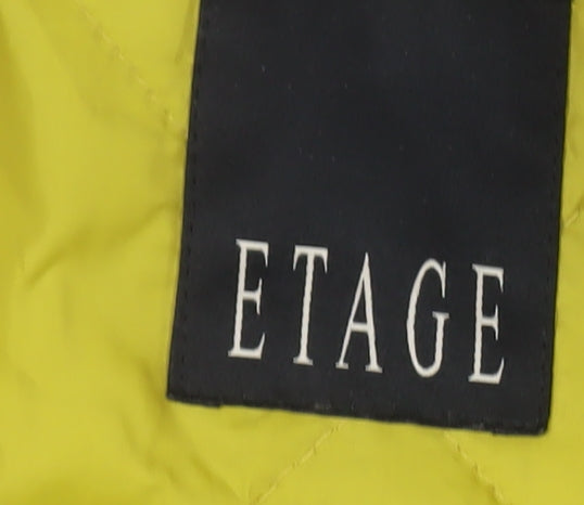 ETAGE Women's Grey Rain Coat, Size 12, Geometric Pattern