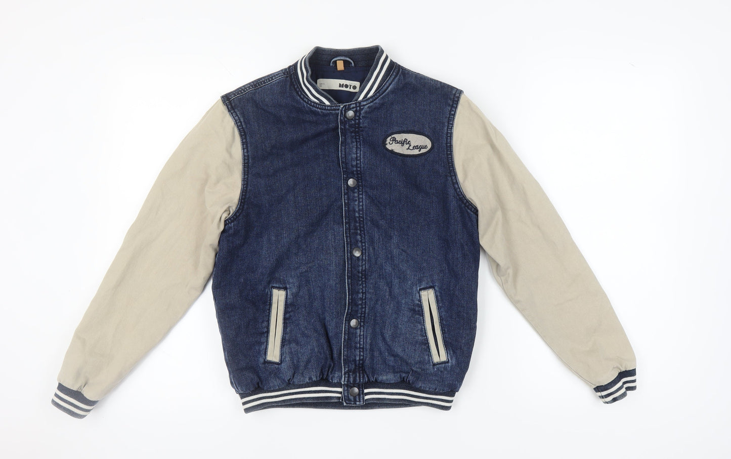Topshop Women’s Blue Varsity Jacket, Size 8