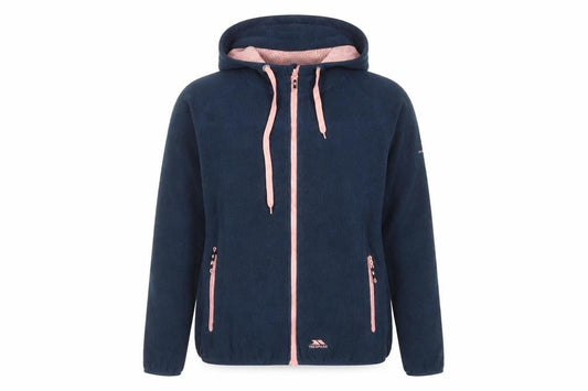 Trespass Women's Blue Hooded Fleece Jacket Size 10