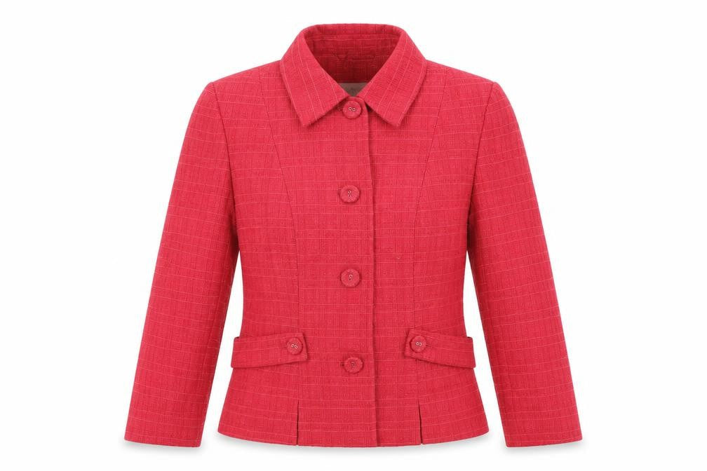 Red Check Blazer by Next, Size 10, Women's