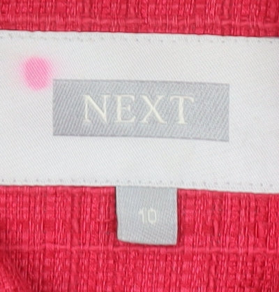 Red Check Blazer by Next, Size 10, Women's