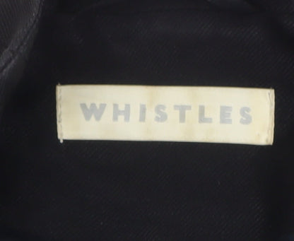 Whistles Women's Black Blazer UK 6 Shawl Lapel