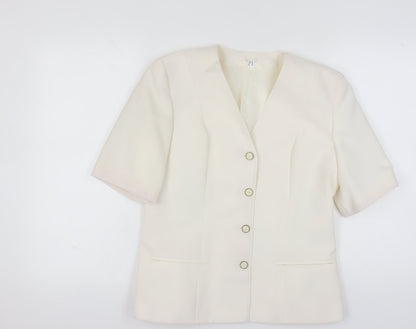 Additional front view of C&A Women's Ivory Suit Jacket, size 14, Classic Style