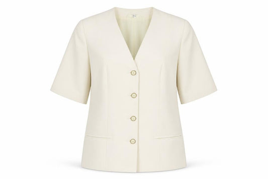 C&A Women's Ivory Suit Jacket, Size 14, Classic Style