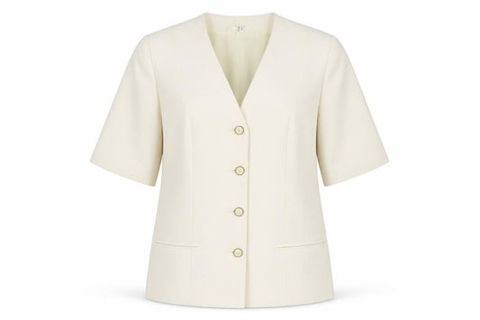 C&A Women's Ivory Suit Jacket, Size 14, Classic Style