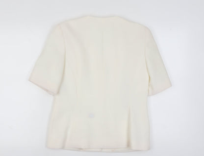 Back view of C&A Women's Ivory Suit Jacket, size 14, Classic Style