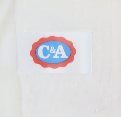 Close-up detail of C&A Women's Ivory Suit Jacket, size 14, Classic Style