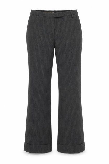 H&M Women's Grey Striped Trousers Size 10