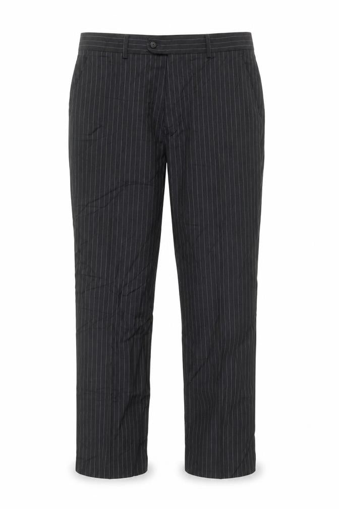 Jeff Banks Black Men's Trousers, 34 in, Wool-Poly Blend