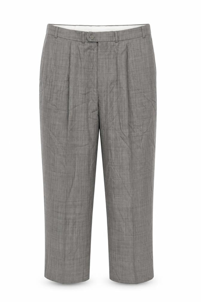 Zantos Men's Grey Dress Pants, Size 38, Business Formal