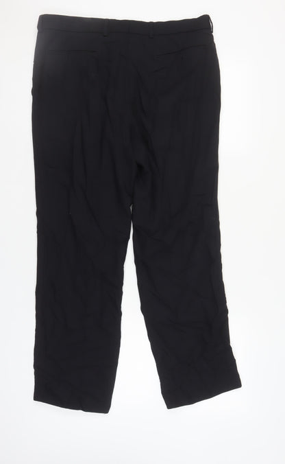 Atelier Gardeur Men's Black Regular Trousers 36S