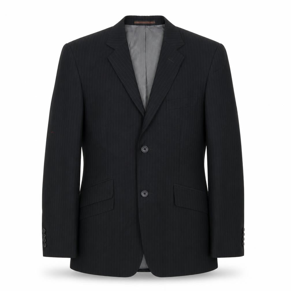 San Luca Men's Black Striped Blazer, Size 38R