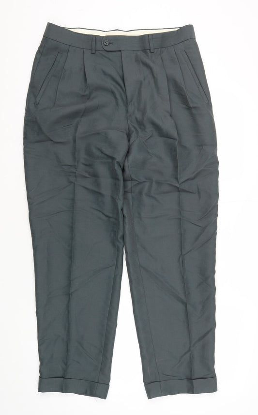Marks and Spencer Blue Trousers, Size 34, Unisex, Formal