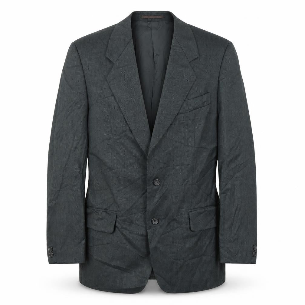 Greiff Men's Grey Wool Blazer 38R Two-Button Business Jacket