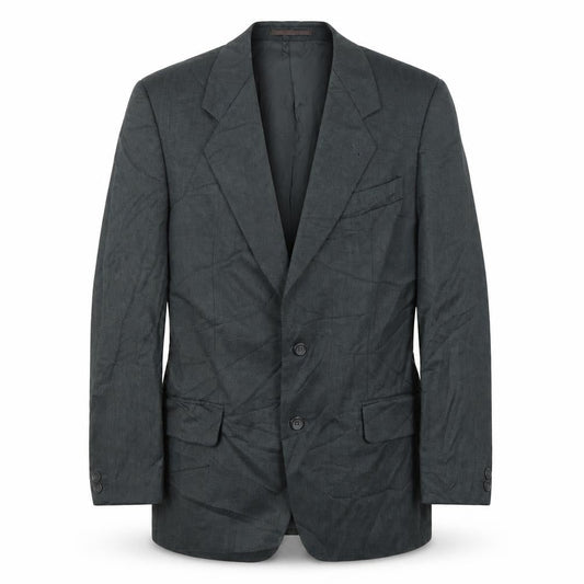 Greiff Men's Grey Wool Blazer 38R Two-Button Business Jacket