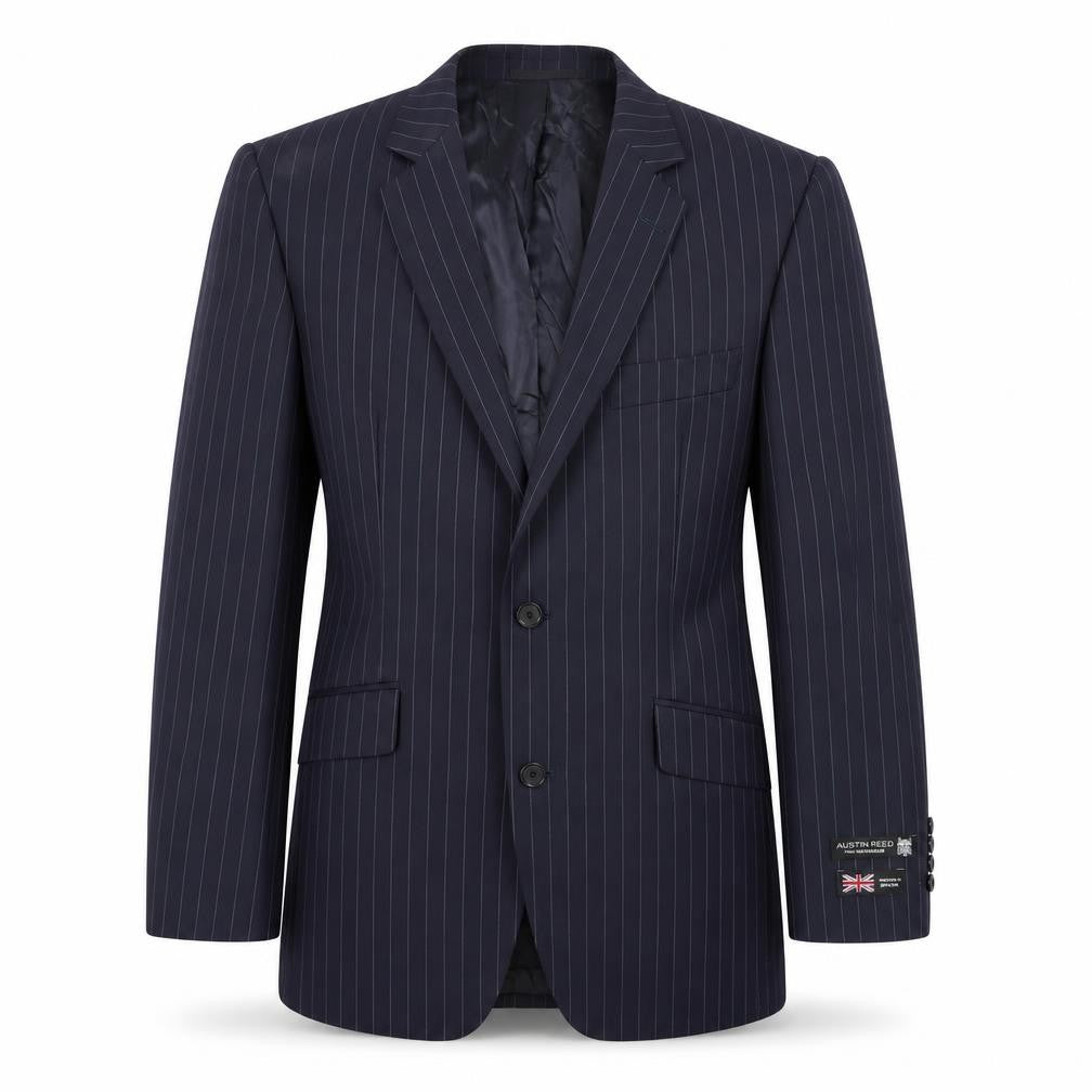 Austin Reed Men's Blue Striped Blazer Size 40R Formal