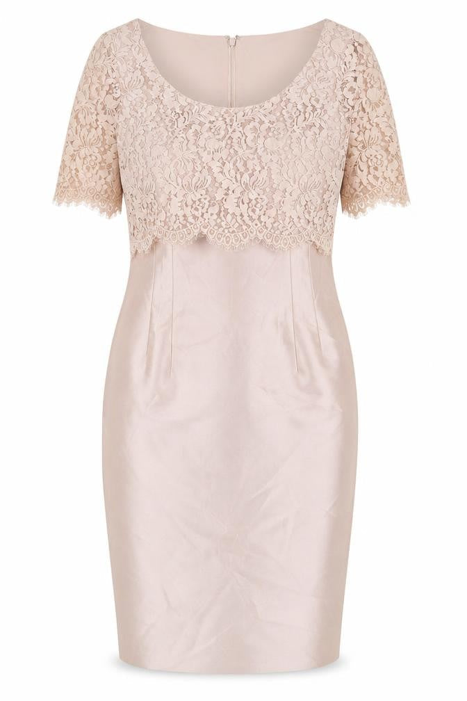 Hobbs Women's Beige Sheath Dress, Size 8, Formal Elegance