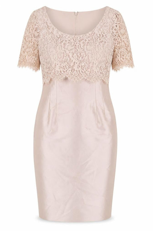 Hobbs Women's Beige Sheath Dress, Size 8, Formal Elegance