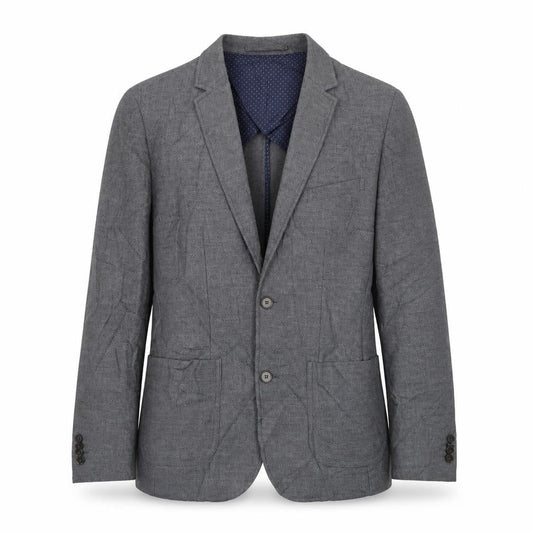 Jack & Jones Men's Grey Blazer, Size 48, Notch Lapel