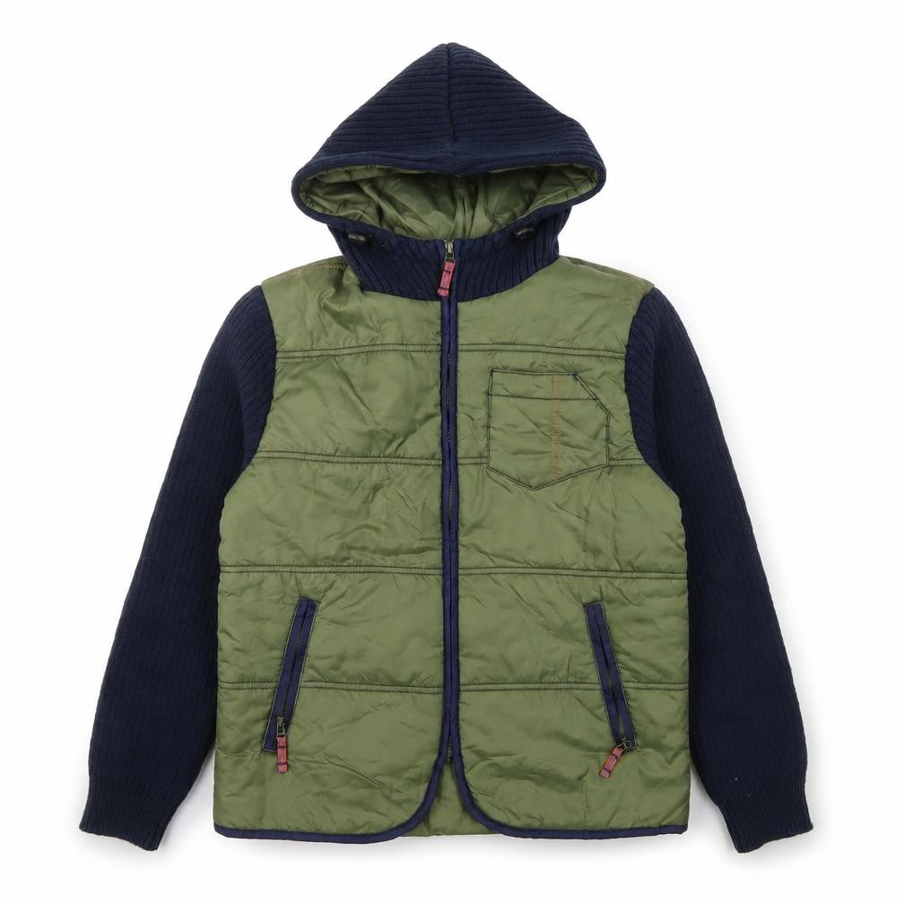 Next Boys Green Hooded Jacket Size 14 Years Nylon Acrylic Wool